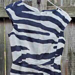 Zebra print business casual dress